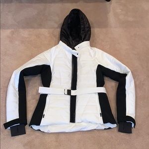 Athleta Black & White Puffer Jacket